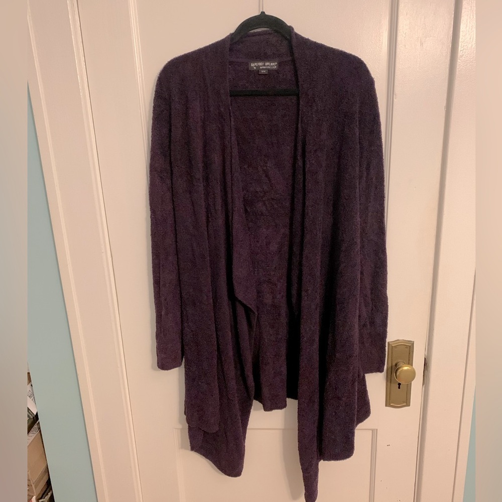 Barefoot Dreams CozyChic Lite Island Wrap, Deep Purple Womens S/M - Picture 2 of 11